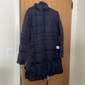 Navy blue mid length coat